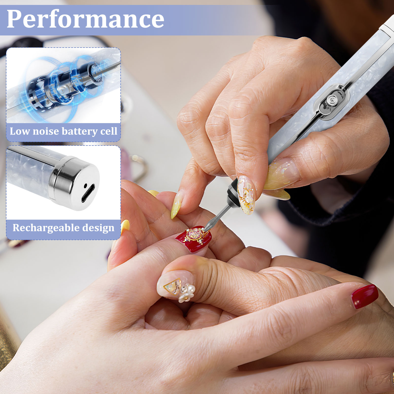 FYJUCPA Electric Nail File Kit, 20000 RPM photo 5