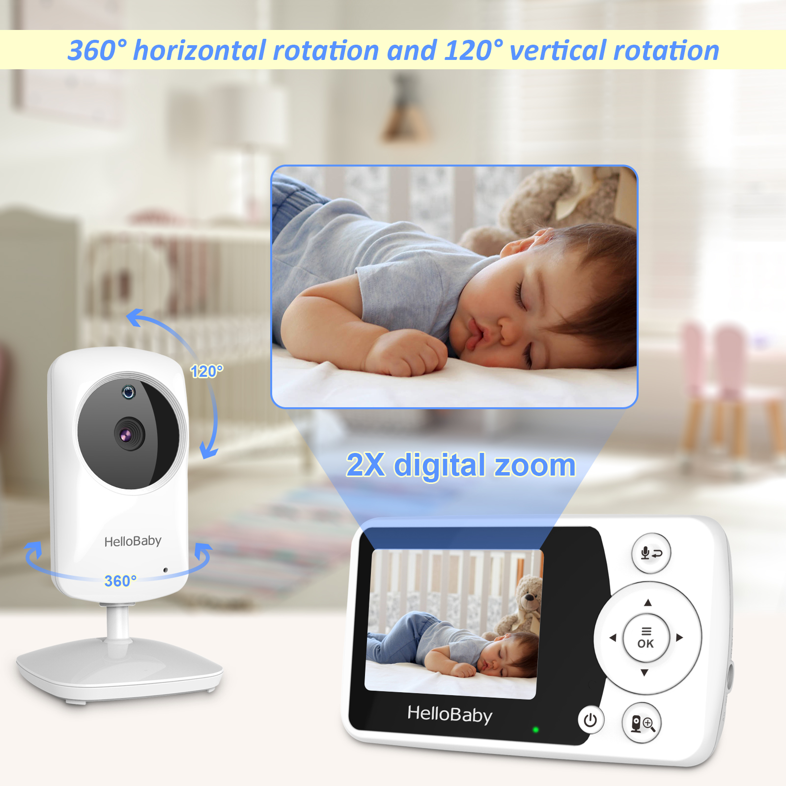 HelloBaby HB31 Video Baby Monitor with Night Vision photo 3