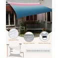thumbnail image 5 of Sun Shade Sail 8x10Ft Pink Navy Blue Stripe Gradient Uv Block Sunshade Canopy Outdoor Shade Cover Rectangle Shade Cloth For Patio Garden Yard Deck Pergola, 5 of 6