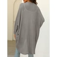 thumbnail image 4 of YOGAFOX Women's Fall Waffle Sweater Cardigan Batwing Long Sleeve Loose Open Front Knit Coat S-XXL, 4 of 5