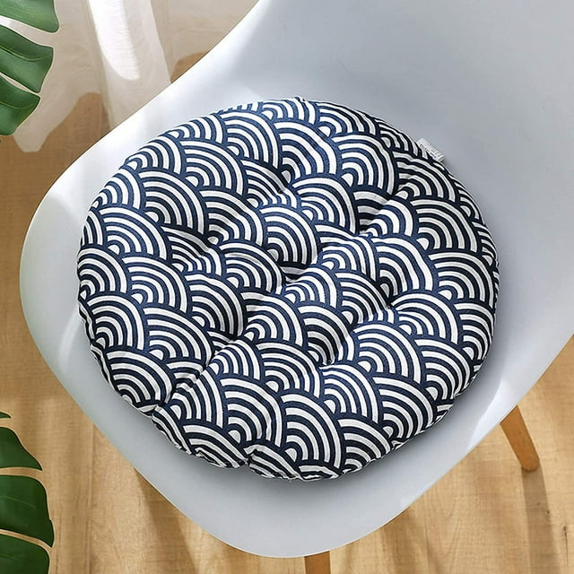 (Azul) Juego de 4 cojines para sillas, cojines para sillas, cojines para sillas para patio, 40 x 40 cm, hogar, coche, sofá, oficina, decoración de tatami JM