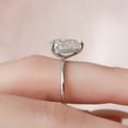 thumbnail image 3 of Silvago Jewel 2 Ct VVS1/D Pear Cut Lab Created Simulated Diamond Ring - 14K White Gold Plated Ring - Solo Stone Wedding Diamond Ring for Women's - Engagement Solo Stone Prong Set Rings for Her, 3 of 9