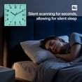 thumbnail image 4 of Turquoise Wooden Wall Clock Silent Non Ticking, Farmhouse Burlap Solid Teal Color Modern Linen Texture Square Wall Clocks Battery Operated, Decor Clock for Home Office, Living Room, Kitchen, 10 Inch, 4 of 9