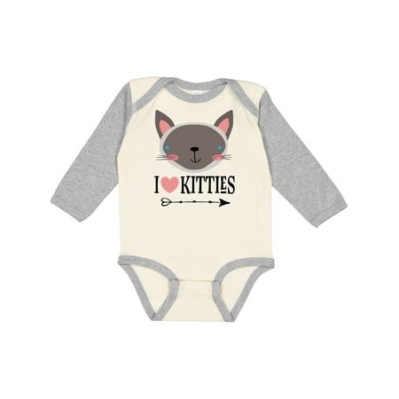 

Inktastic Cat Siamese Owner I Love Kitties Gift Baby Girl Long Sleeve Bodysuit