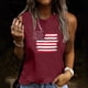 thumbnail image 2 of Camiseta holgada sin mangas con cuello redondo y estampado informal de verano para mujer Pompotops  lopia993369, 2 of 5