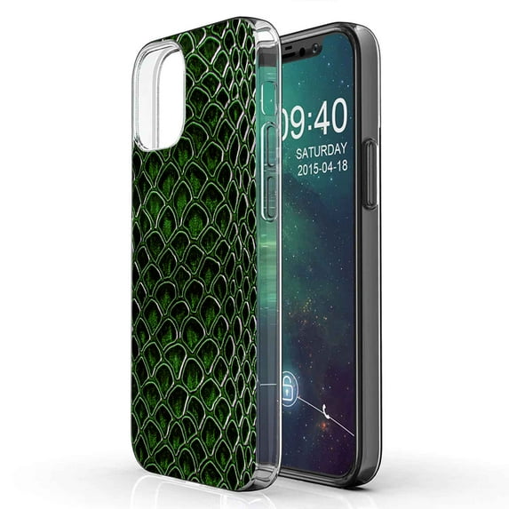 TalkingCase Slim Phone Case Compatible for Apple iPhone 12 Pro MAX, Reptile Skin3 Print, Lightweight,Flexible,Soft, USA