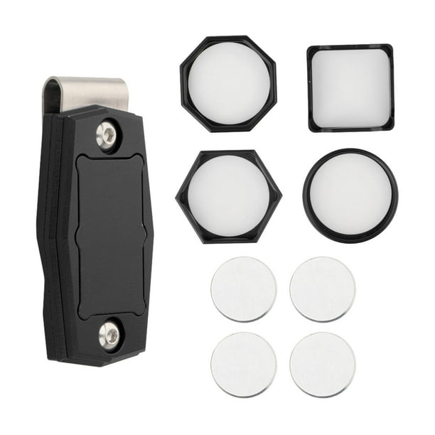 Soporte para tiza de billar con clip para cinturón, accesorios de billar, portador de tiza, tiza Negro