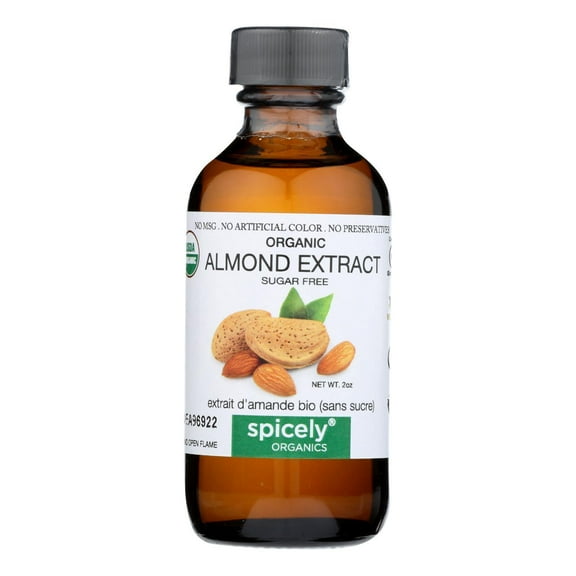Spicely Organics - Organic Extract - Almond - Case of 6 - 2 fl oz.