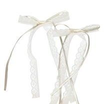 UNTERING Long Ribbon Hair Bows Lace Bowknot Hair Clip Korean Hair Clip Women Braids Holder Nonslip Barrettes Hair Decors