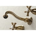 thumbnail image 4 of Kingston Brass KS3023NX Hamilton Two-Handle Wall Mount Roman Tub Faucet, Antique Brass, 4 of 7