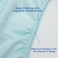 thumbnail image 6 of Organictune 4 Piece Microfiber Toddler Bedding Set, Breathable Crib Sheet Set for Boys and Girls, Includes Quilted Comforter, Flat Top Sheet, Fitted Sheet, Envelope Pillowcase, Aqua Blue, 6 of 7