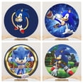thumbnail image 2 of Fondo de fotografía redondo de Sonic The Hedgehog para fotografía, suministros para fiestas de cumpleaños, baby shower, pancarta personalizada, 2 of 5