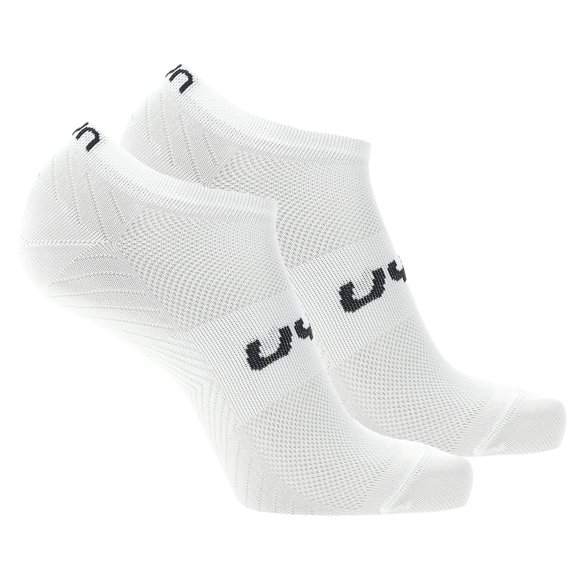 UYN, Calcetines de Deporte Unisex, Paquete de 2 - Calcetines de Deporte Essentials, Logotipo, monocolor Blanco 42-44