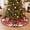 Color 2, variant on SPXUBZ Christmas Tree Skirt Linen Red Dinosaur Pattern Holiday Tree Mat Cute Xmas Tree Skirts Floor Cover Carpet Pad for Kids Room Party Decor