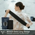 thumbnail image 2 of Alorin's Exfoliating Shower Towel, Exfoliating Skin Bath Towel, Premium Scrub Wash Cloth for Body Face, Exfoliating Washcloth for Men and Woman (Jet Black-1PC), 2 of 8