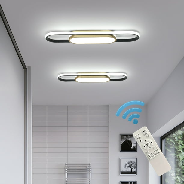 Kan ignoreres Hollow ulækkert Garwarm Modern LED Flush Mount Ceiling Lights Dimmable LED Ceiling Lamp  with Remote Control 2.3 ft Acrylic Linear Ceiling Lighting Fixtures for  Living Room Kitchen Dining Room Bedroom (40W/3000-6500K) - Walmart.com