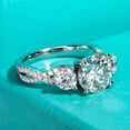 thumbnail image 2 of Silvago Jewel 14k White Gold Over Engagement Ring - Brilliant 1.8Ct Round Cut Lab Created Diamond Women's Wedding Ring - Criss Cross Promise Engagement Ring - Three Stone Diamond Ring for Her, 2 of 9