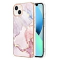 thumbnail image 1 of SaniMore for iPhone 14 Plus 6.7" 2022 Case with Wireless Charging Shockproof TPU Backplane Glitter Marble Pattern Fashion Design Anti-drop Anti-fingerprint Skin-feel Cover For iPhone 14 Plus, Rosegold, 1 of 5