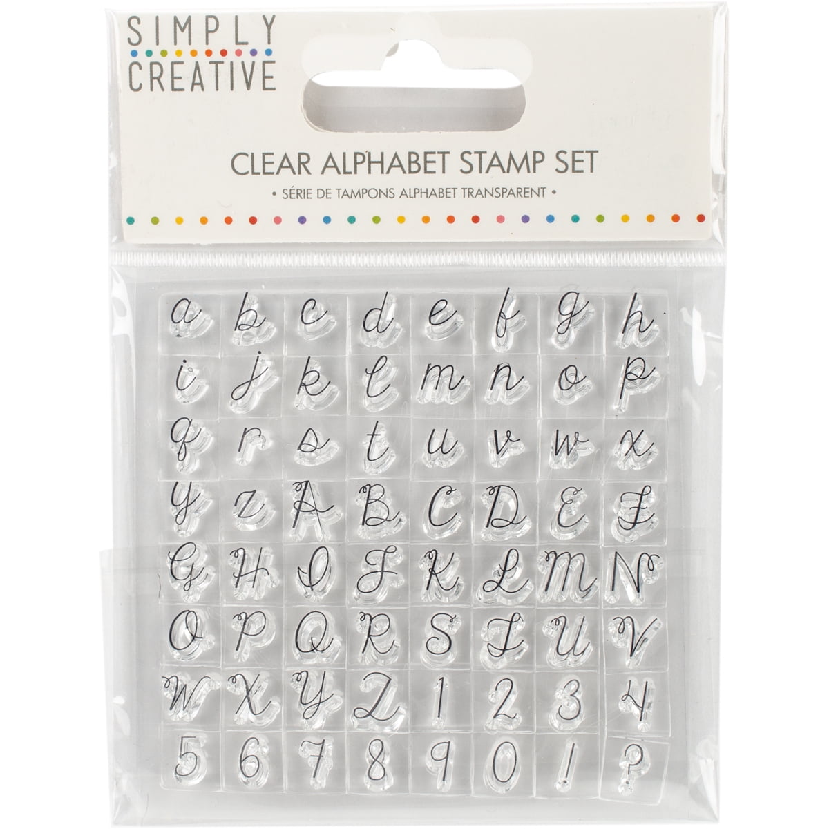 Simply Creative Clear StampsScript Alphabet