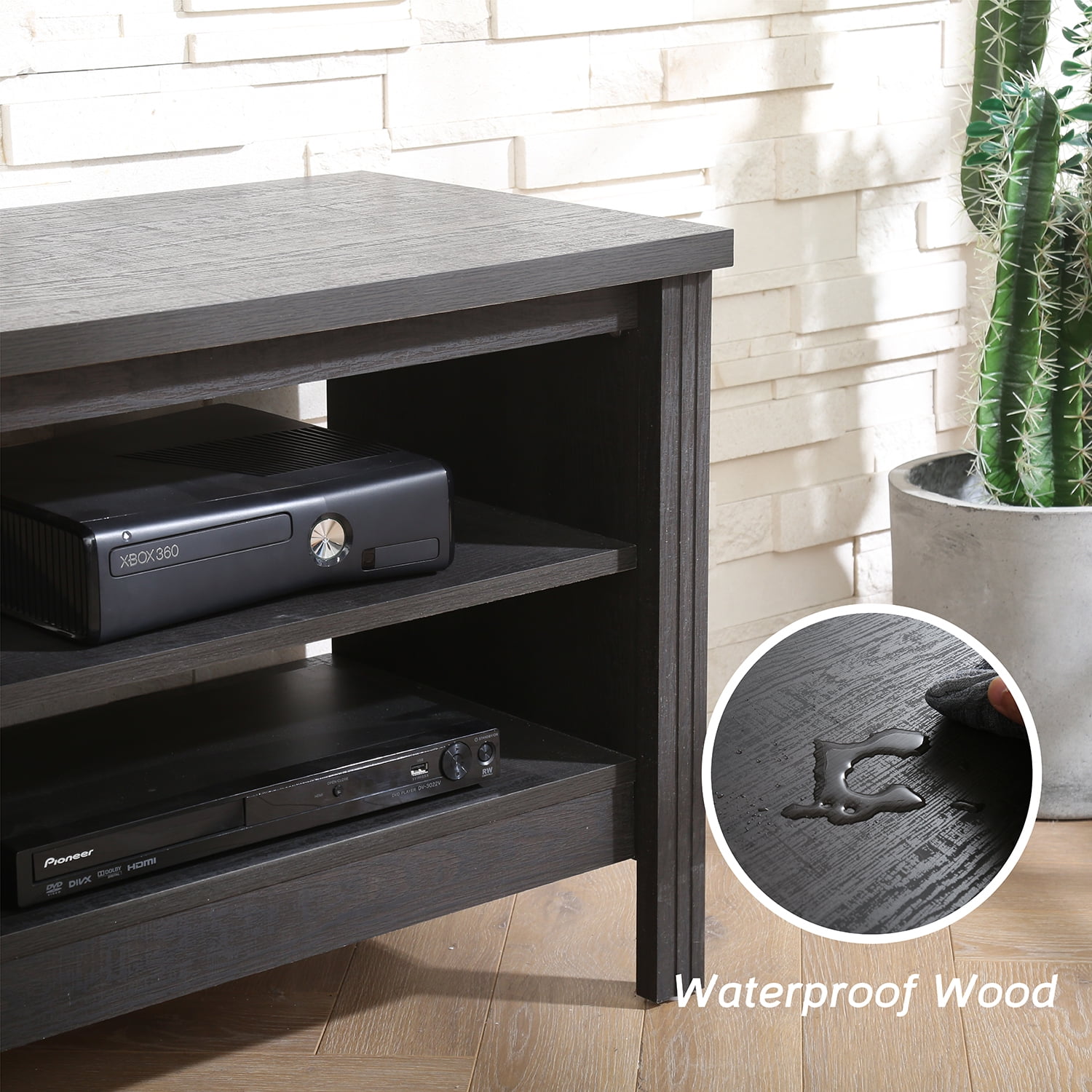 TV Stand for 85 inch TV Entertainment Center Wood TV Media Console Table for 80/90/100inch TV with 8 Storages for Living Room Bedroom, Black