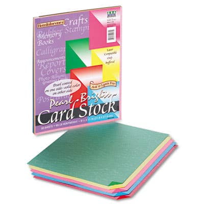 Pacon Card Stock, Smooth Finish, Assorted Colors, 8.5in x 11in, 100 Sheets