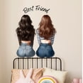 thumbnail image 1 of Adhesivos de pared de PVC Best Friend Cute Girls, vista trasera, 40 x 40 cm, 1 of 4