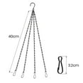 thumbnail image 5 of Joernso 4Pcs/Set Flower Basket Hanger Double Hook Iron Flower Plant Pot Replacement Chain Hanger Garden Supply, 5 of 8