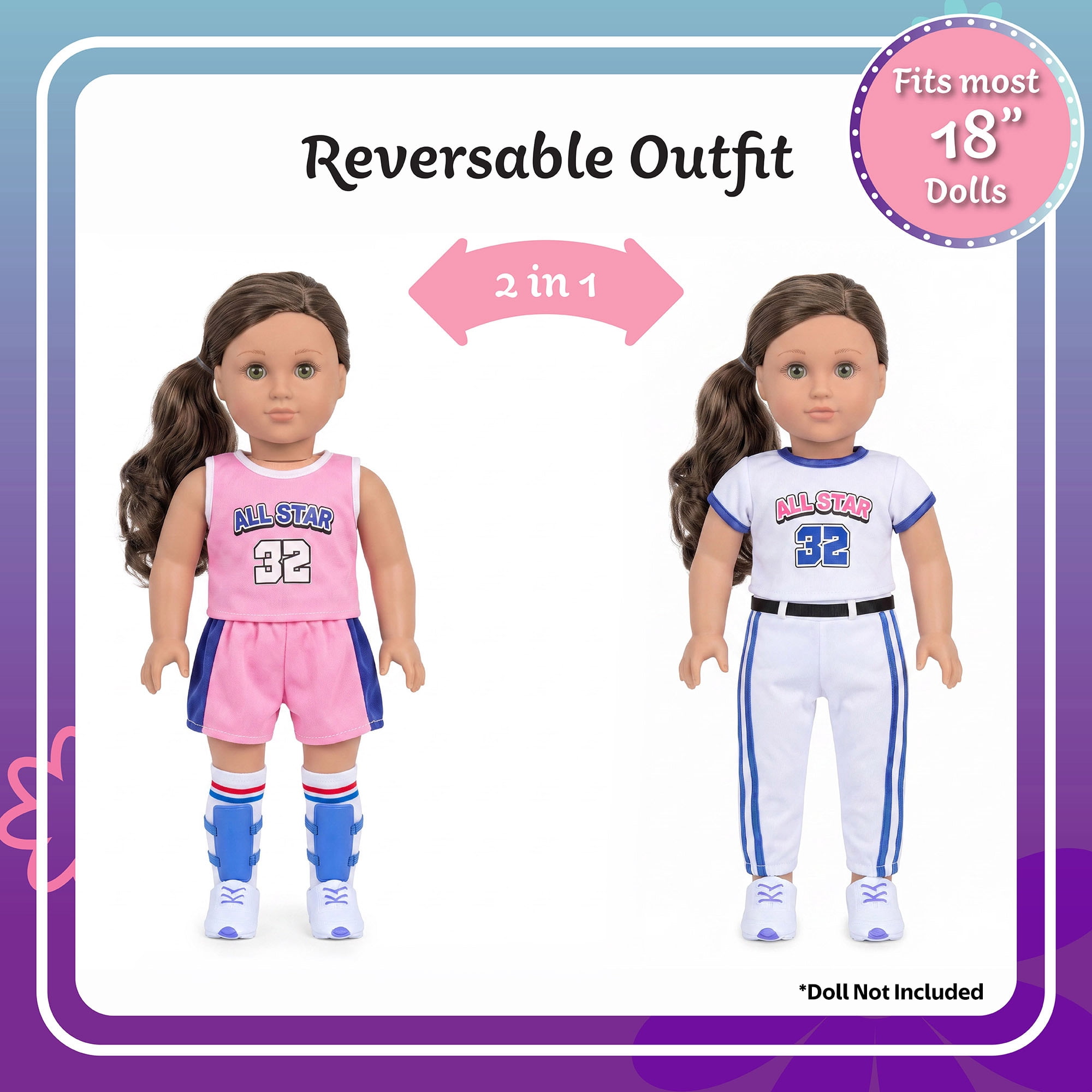 My Life As All Star Sports Play Set for 18-Inch Dolls, 18 Pieces