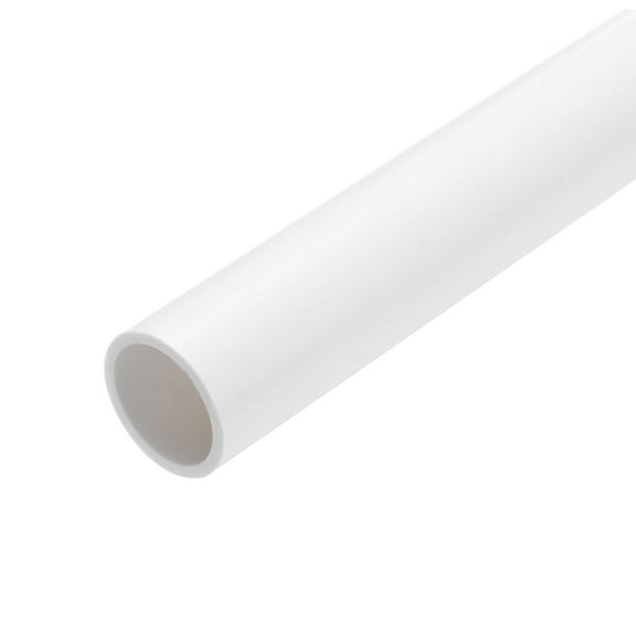 Rigid Round Pipe 21.4mm ID 25mm OD 9" Length White High Impact for Water Pipe, Crafts, Cable Sleeves