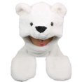 thumbnail image 1 of Plush Fleece Animal Hat POLAR BEAR with Mittens KIDS AND ADULTS OSFA USA, 1 of 1