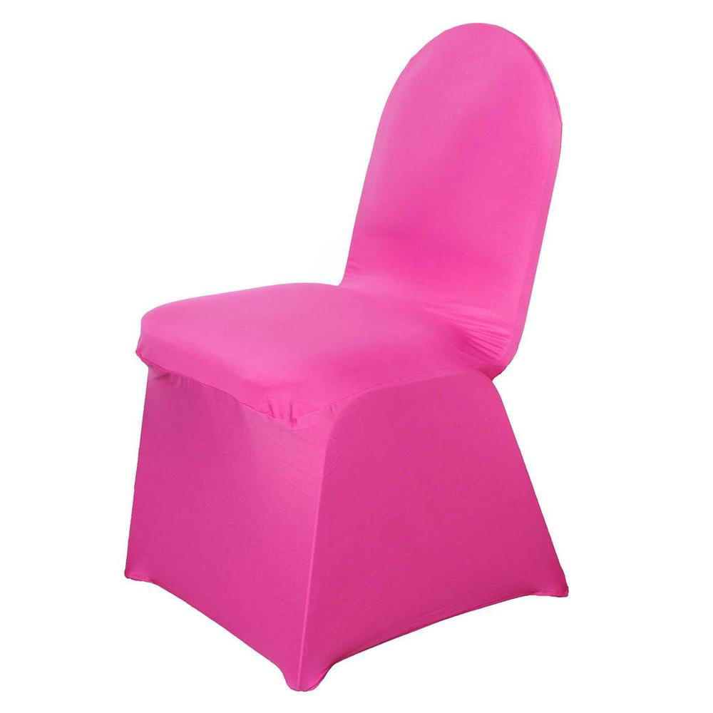 100 PINK SPANDEX CHAIR COVERS BRAND NEW UK SELLER 