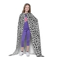 thumbnail image 4 of Honeii Black Leopard Print Poncho Cape, Cloak Coat, Snuggly Hooded Wearable Blanket, Hooded Cape For Teenagers,Halloween Costumes-Small, 4 of 7