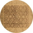 thumbnail image 1 of Ahgly Company Indoor Round Oriental Brown Traditional Area Rugs, 5' Round, 1 of 4