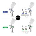 thumbnail image 1 of Geevorks Gravity Feed Air Spray Gun HVLP Sprayer Paint Gun with 600ML Cup 1.4mm 1.7mm 2.0mm Nozzle for Painting Car Furniture Wall, 1 of 4