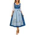 thumbnail image 2 of QUNYINEY Oktoberfest Summer Dresses for Women Plus Size Beer Carnival Sleeveless Long German Dirndl Dress Casual Square Neckline Loose Fit A Line Dresses, 2 of 5