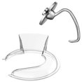 thumbnail image 3 of Pouring Shield K45DH Dough Hook for 4.5-5QT Mixer Bowl for Stand Mixer Attachments, 3 of 5