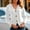 White, variant on Women V Neck Irregular Gold Button Fitted Short Knit Cardigan Long Sleeve Slim Casual Sweater Jacket White S
