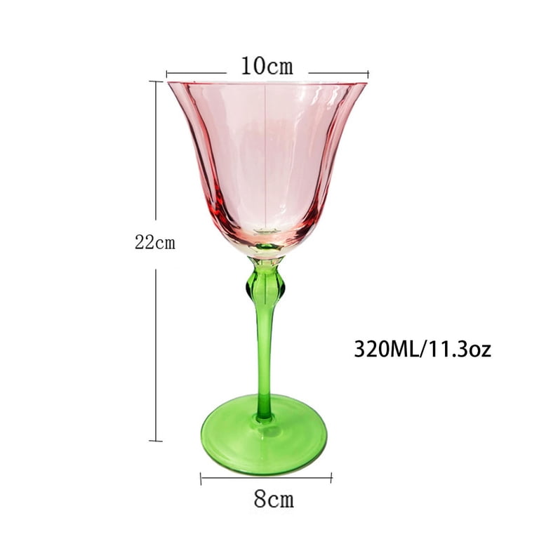 disposable wine glass 6-Pack Transparent Plastic Crystal Cut Wine Glasses 8oz, Black main image 0