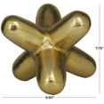 thumbnail image 3 of 10" x 8" Gold Aluminum Jack Abstract Sculpture, by DecMode, 3 of 7