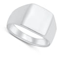 thumbnail image 4 of Wide High Polish Ring Signet .925 Sterling Silver Band Jewelry Female Male Unisex Size 10, 4 of 4