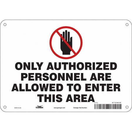 

Condor Safety Sign 7 in x 10 in Aluminum 472H95 472H95 ZO-G5275538