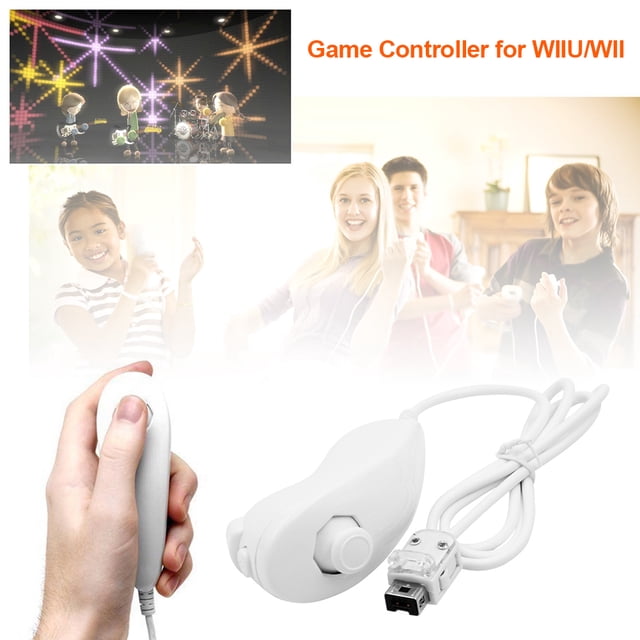 Mando a distancia Joypad de repuesto para Wii Wii U Nunchuk Controller (blanco)