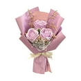 thumbnail image 2 of CurioCo Small Artificial Rose Bouquet - Realistic Fake Roses for Table Centerpiece, Home Desk Decor, Wedding & Gift, No Maintenance Everlasting Flowers, 2 of 5