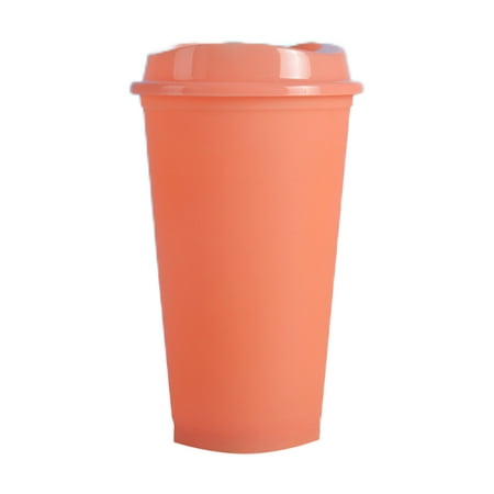 

Biplut 401ML Water Bottle Heat Resistance Leakproof Plastic Food Grade Discoloration Water Cup for Home(Orange)