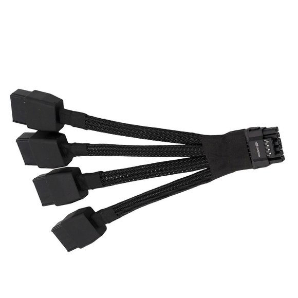 600W 4x 8Pin PCIe To 16Pin 12VHPWR Adapter Cable With Enhances Safety For PC Enthusiasts Multicolor