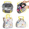 thumbnail image 2 of Pioneer Flower Floral Print Pattern Drawstring Lunch Bag Women - Drawstring Lunch Bag Insulated for Work Office - Stain-Resistant Large Lunchbags for Women with Multi-Pockets, 2 of 6
