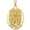Yellow Gold, variant on PicturesOnGold.com Saint Cono Oval Religious Medal - 1/2 X 2/3 Inch Size of Dime, Sterling Silver
