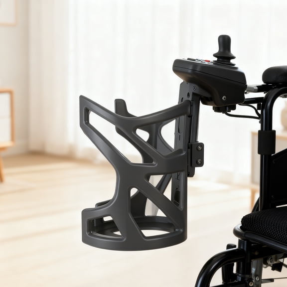 Cup holder for electric wheelchairs