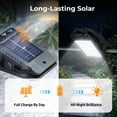 thumbnail image 3 of Solar Clip Light with Motion Sensor – Clip on Solar Lights Outdoor Waterproof, 3 Modes, Portable LED Camping Light for Fence, Patio Umbrella, Garage, Garden (Black), 3 of 11