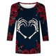 thumbnail image 3 of Ailaofu 3/4 Length Sleeve Women Tops Crew Neck Blouses Dressy Casual Summer T Shirts Loose Fit Business Work Clothes, 3 of 4